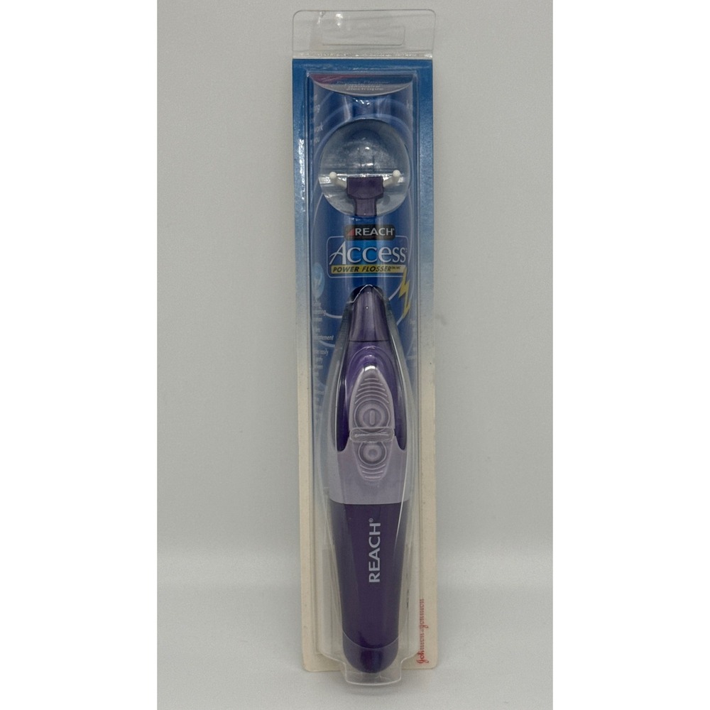 New Vintage Reach Access Power Flosser DISCONTINUED Purple W/8 Flossing Heads